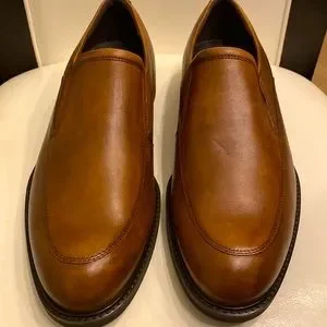 NWOT Gorgeous Mens Ecco Vitrus Leather Loafers Size 12-12.5 Made in Slovakia Ecco New Jersey Brown Leather Slip-On Men main image 4